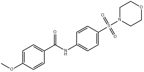 4-methoxy-N-[4-(4-morpholinylsulfonyl)phenyl]benzamide Struktur