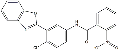 N-[3-(1,3-benzoxazol-2-yl)-4-chlorophenyl]-2-nitrobenzamide Struktur