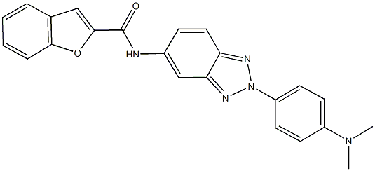 N-{2-[4-(dimethylamino)phenyl]-2H-1,2,3-benzotriazol-5-yl}-1-benzofuran-2-carboxamide Struktur