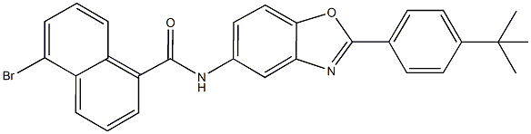 5-bromo-N-[2-(4-tert-butylphenyl)-1,3-benzoxazol-5-yl]-1-naphthamide Struktur