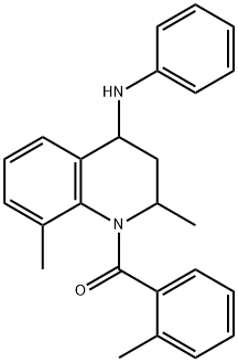 N-[2,8-dimethyl-1-(2-methylbenzoyl)-1,2,3,4-tetrahydro-4-quinolinyl]-N-phenylamine Struktur