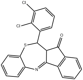 6-(2,3-dichlorophenyl)-6,6a-dihydro-7H-indeno[2,1-c][1,5]benzothiazepin-7-one Struktur