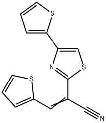 3-(2-thienyl)-2-[4-(2-thienyl)-1,3-thiazol-2-yl]acrylonitrile Struktur