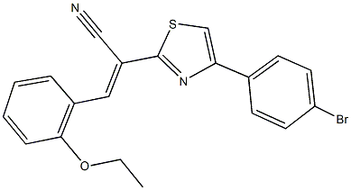 2-[4-(4-bromophenyl)-1,3-thiazol-2-yl]-3-(2-ethoxyphenyl)acrylonitrile Struktur