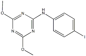 N-(4-iodophenyl)-4,6-dimethoxy-1,3,5-triazin-2-amine Struktur