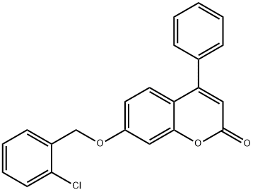 7-[(2-chlorobenzyl)oxy]-4-phenyl-2H-chromen-2-one Struktur