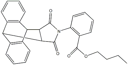 butyl 2-(16,18-dioxo-17-azapentacyclo[6.6.5.0~2,7~.0~9,14~.0~15,19~]nonadeca-2,4,6,9,11,13-hexaen-17-yl)benzoate Struktur