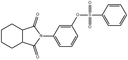 3-(1,3-dioxooctahydro-2H-isoindol-2-yl)phenyl benzenesulfonate Struktur