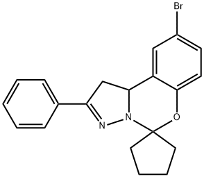 9'-bromo-2'-phenyl-1',10'b-dihydrospiro(cyclopentane-1,5'-pyrazolo[1,5-c][1,3]benzoxazine) Struktur