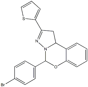 5-(4-bromophenyl)-2-thien-2-yl-1,10b-dihydropyrazolo[1,5-c][1,3]benzoxazine Struktur