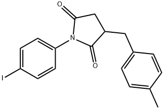 1-(4-iodophenyl)-3-(4-methylbenzyl)-2,5-pyrrolidinedione Struktur