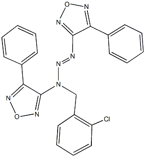 3-[1-(2-chlorobenzyl)-3-(4-phenyl-1,2,5-oxadiazol-3-yl)-2-triazenyl]-4-phenyl-1,2,5-oxadiazole Struktur