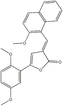 5-(2,5-dimethoxyphenyl)-3-[(2-methoxy-1-naphthyl)methylene]-2(3H)-furanone Struktur