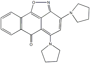 3,5-di(1-pyrrolidinyl)-6H-anthra[1,9-cd]isoxazol-6-one Struktur