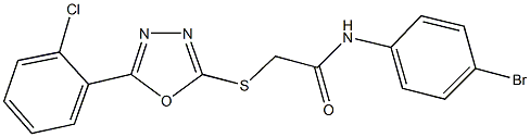 N-(4-bromophenyl)-2-{[5-(2-chlorophenyl)-1,3,4-oxadiazol-2-yl]sulfanyl}acetamide Struktur