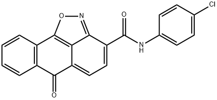 N-(4-chlorophenyl)-6-oxo-6H-anthra[1,9-cd]isoxazole-3-carboxamide Struktur