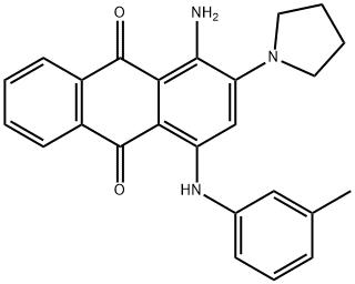 1-amino-2-(1-pyrrolidinyl)-4-(3-toluidino)anthra-9,10-quinone Struktur