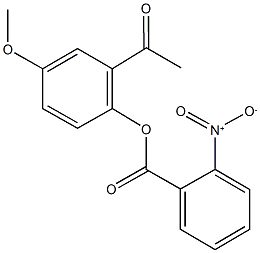 2-acetyl-4-methoxyphenyl 2-nitrobenzoate Struktur