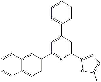 2-(5-methyl-2-furyl)-6-(2-naphthyl)-4-phenylpyridine Struktur