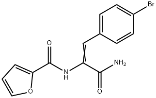 N-[1-(aminocarbonyl)-2-(4-bromophenyl)vinyl]-2-furamide Struktur