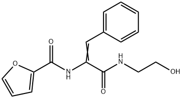 N-(1-{[(2-hydroxyethyl)amino]carbonyl}-2-phenylvinyl)-2-furamide Struktur