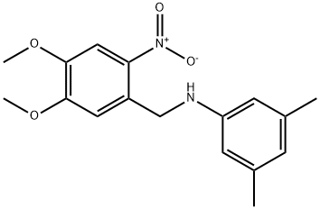 N-(4,5-dimethoxy-2-nitrobenzyl)-3,5-dimethylaniline Struktur