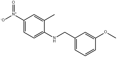 N-(3-methoxybenzyl)-2-methyl-4-nitroaniline Struktur