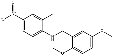 N-(2,5-dimethoxybenzyl)-2-methyl-4-nitroaniline Struktur