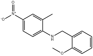 N-(2-methoxybenzyl)-2-methyl-4-nitroaniline Struktur