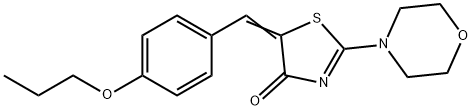 2-(4-morpholinyl)-5-(4-propoxybenzylidene)-1,3-thiazol-4(5H)-one Struktur