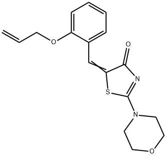 5-[2-(allyloxy)benzylidene]-2-(4-morpholinyl)-1,3-thiazol-4(5H)-one Struktur