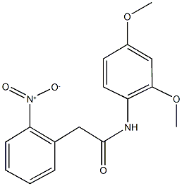 N-(2,4-dimethoxyphenyl)-2-{2-nitrophenyl}acetamide Struktur