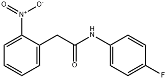 N-(4-fluorophenyl)-2-{2-nitrophenyl}acetamide Struktur