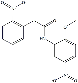 N-{5-nitro-2-methoxyphenyl}-2-{2-nitrophenyl}acetamide Struktur