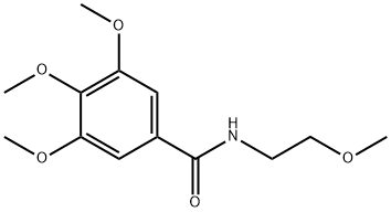 3,4,5-trimethoxy-N-(2-methoxyethyl)benzamide Struktur