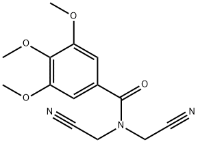 N,N-bis(cyanomethyl)-3,4,5-trimethoxybenzamide Struktur