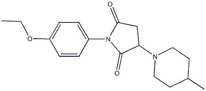 1-(4-ethoxyphenyl)-3-(4-methyl-1-piperidinyl)-2,5-pyrrolidinedione Struktur