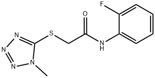 N-(2-fluorophenyl)-2-[(1-methyl-1H-tetraazol-5-yl)sulfanyl]acetamide Struktur