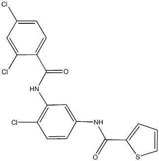 N-{4-chloro-3-[(2,4-dichlorobenzoyl)amino]phenyl}-2-thiophenecarboxamide Struktur