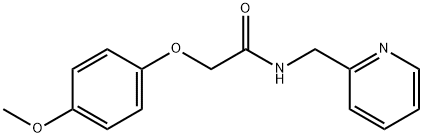 2-(4-methoxyphenoxy)-N-(2-pyridinylmethyl)acetamide Struktur