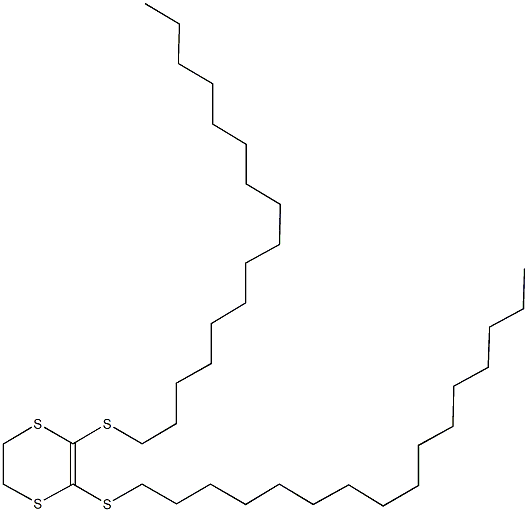 5,6-bis(hexadecylsulfanyl)-2,3-dihydro-1,4-dithiine Struktur