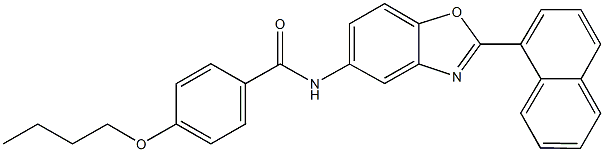 4-butoxy-N-[2-(1-naphthyl)-1,3-benzoxazol-5-yl]benzamide Struktur