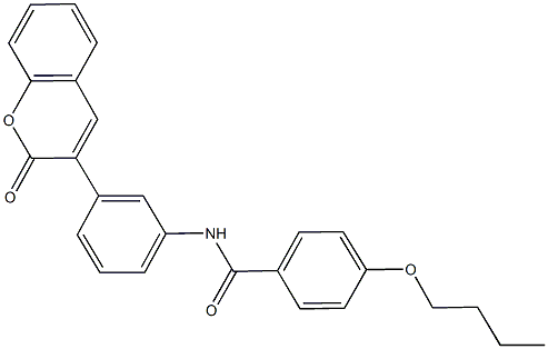 4-butoxy-N-[3-(2-oxo-2H-chromen-3-yl)phenyl]benzamide Struktur