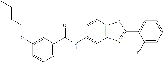 3-butoxy-N-[2-(2-fluorophenyl)-1,3-benzoxazol-5-yl]benzamide Struktur