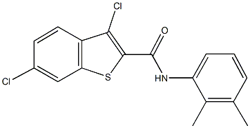 3,6-dichloro-N-(2,3-dimethylphenyl)-1-benzothiophene-2-carboxamide Struktur