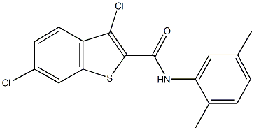 3,6-dichloro-N-(2,5-dimethylphenyl)-1-benzothiophene-2-carboxamide Struktur