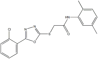 2-{[5-(2-chlorophenyl)-1,3,4-oxadiazol-2-yl]sulfanyl}-N-(2,5-dimethylphenyl)acetamide Struktur