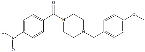 1-{4-nitrobenzoyl}-4-(4-methoxybenzyl)piperazine Struktur