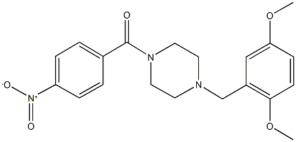 1-(2,5-dimethoxybenzyl)-4-{4-nitrobenzoyl}piperazine Struktur