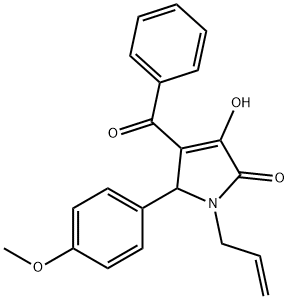 1-allyl-4-benzoyl-3-hydroxy-5-(4-methoxyphenyl)-1,5-dihydro-2H-pyrrol-2-one Struktur